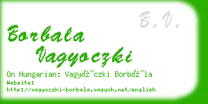 borbala vagyoczki business card